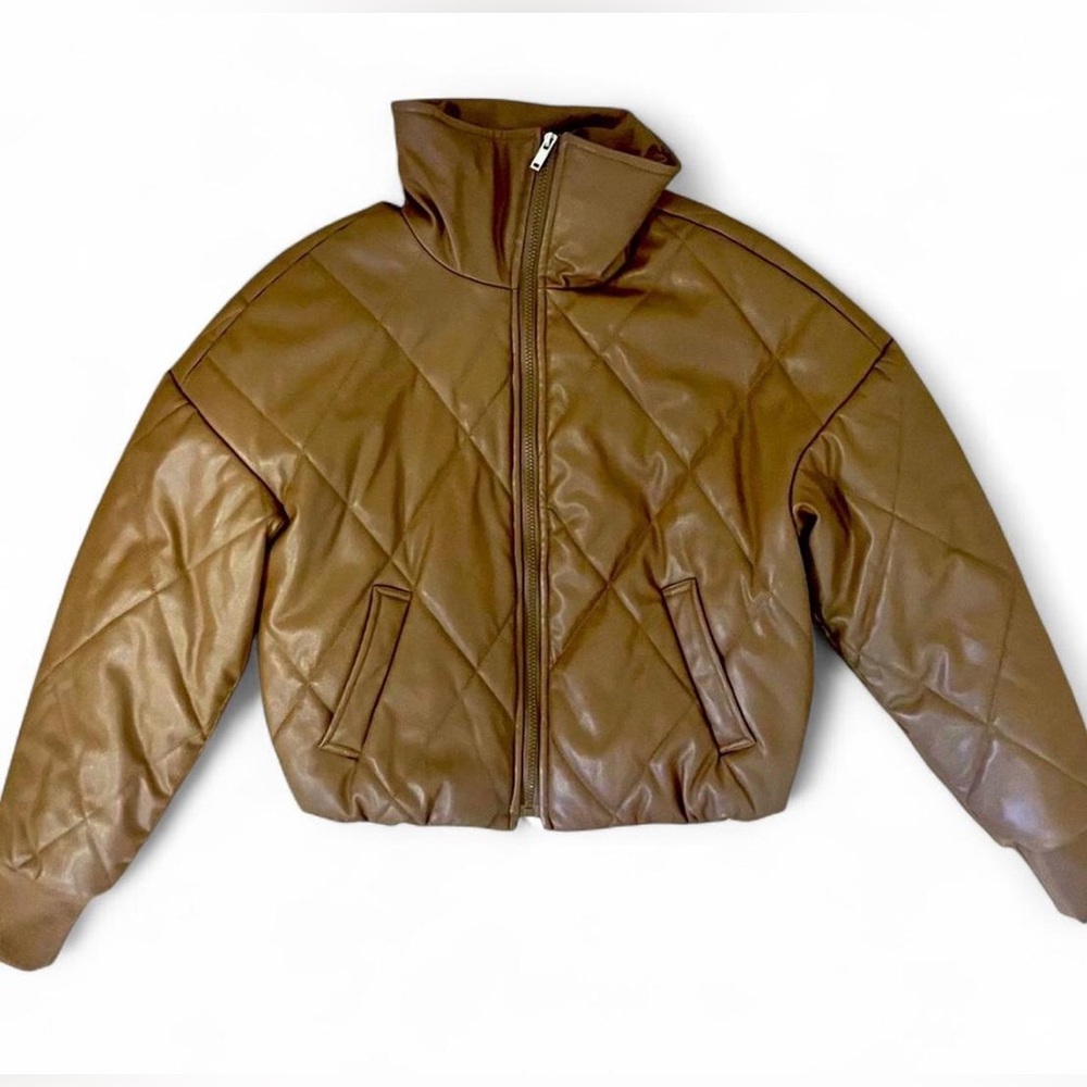 Ci Sono Chocolate Brown Jacket with Ivory Lining Womens Size Large